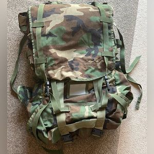 US Military Issued Large 2-tier Rucksack With Plastic Composit Back Frame